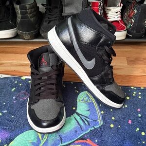 Black and Gray Air Jordan Sneakers